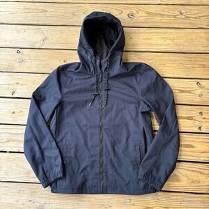 Nomad‎ Men's Blue Tech Fleece Lined Hooded Windbreaker Jacket Size L